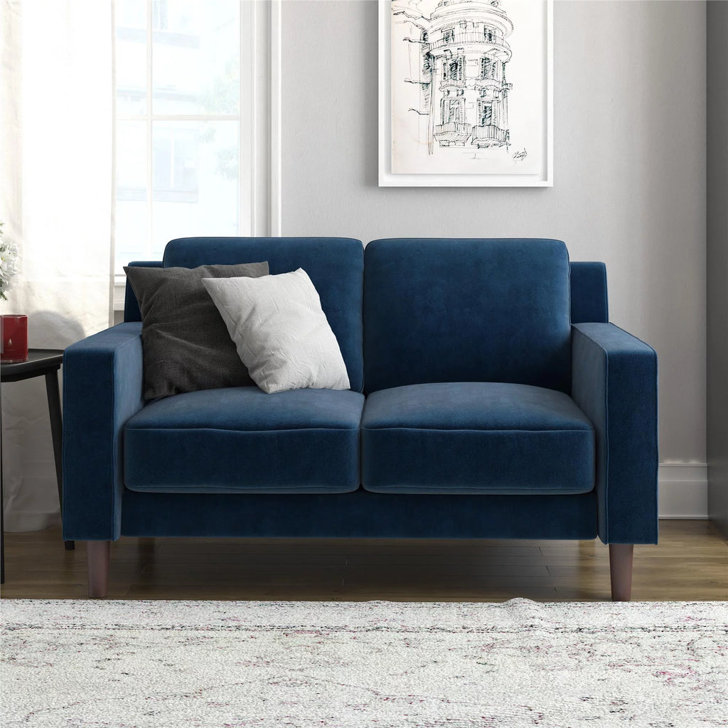 Blue Velvet 2 Seater Sofa G63276