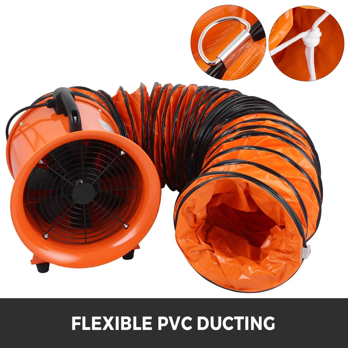 12 inch 0.7 HP Portable High Velocity Utility Blower Fan with 5m Duct Hose O358