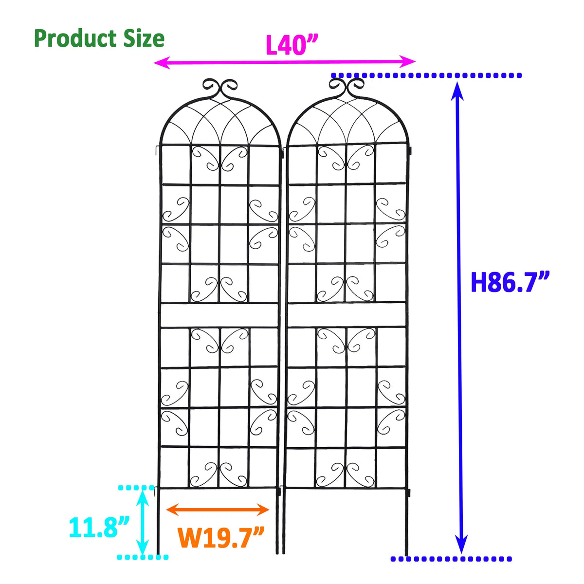 Metal Garden Trellis Black A18344