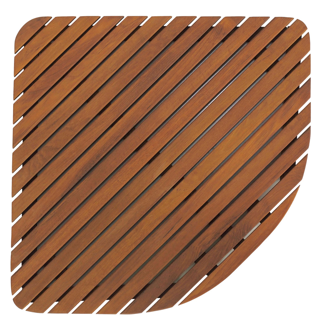 Teak Wood Corner Shower Mat K7372