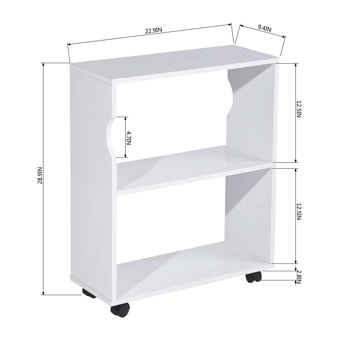 47.4" L Computer Desk with Bookcase Q57367