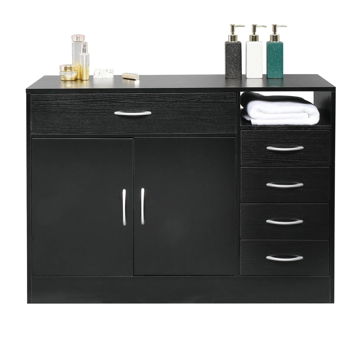 5 Drawer Black Storage Cabinet T649933