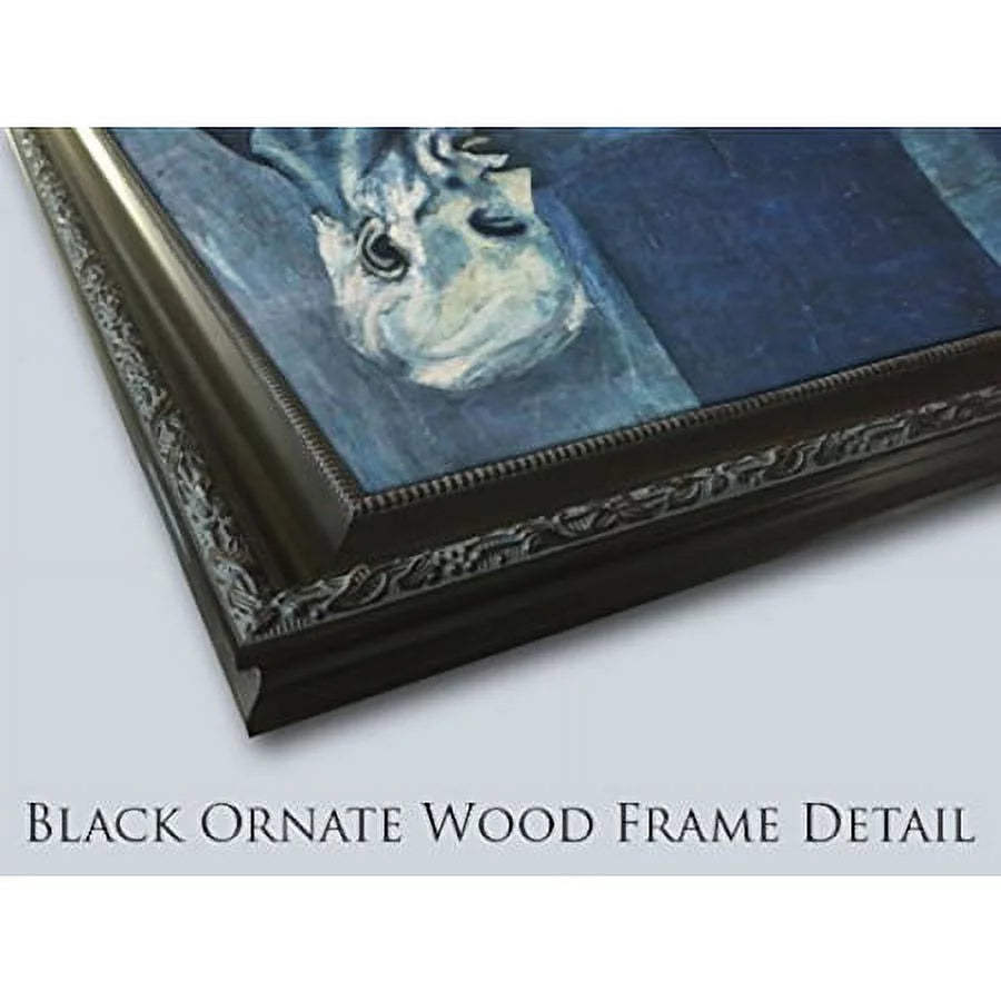 Black Ornate Wood Framed Art Print N3853