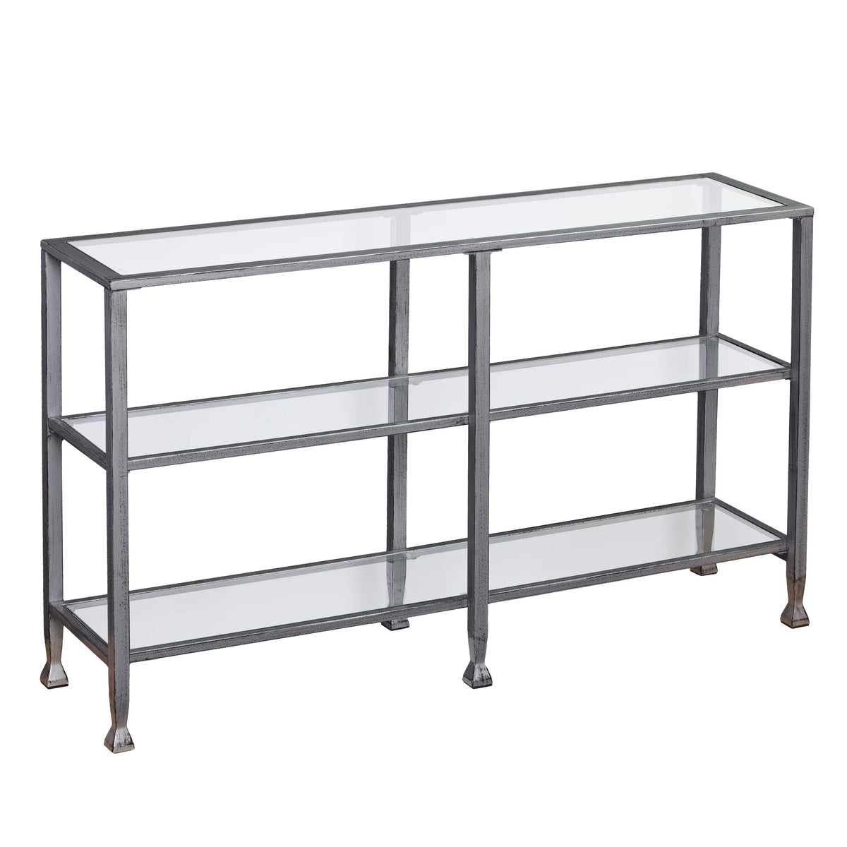 Metal Glass 3-Tier Console Table M224