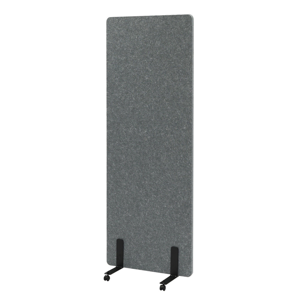 Freestanding Acoustic Room Divider Privacy Screen with Lockable Wheels H5276