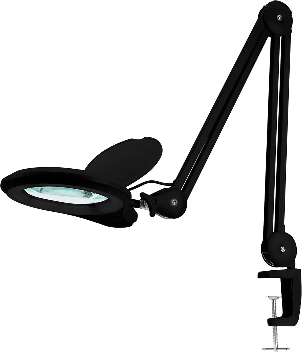 1,200 Lumens Dimmable LED Magnifying Lamp with Clamp, 5 Diopter, 5 Inches Lens, Gray U2059