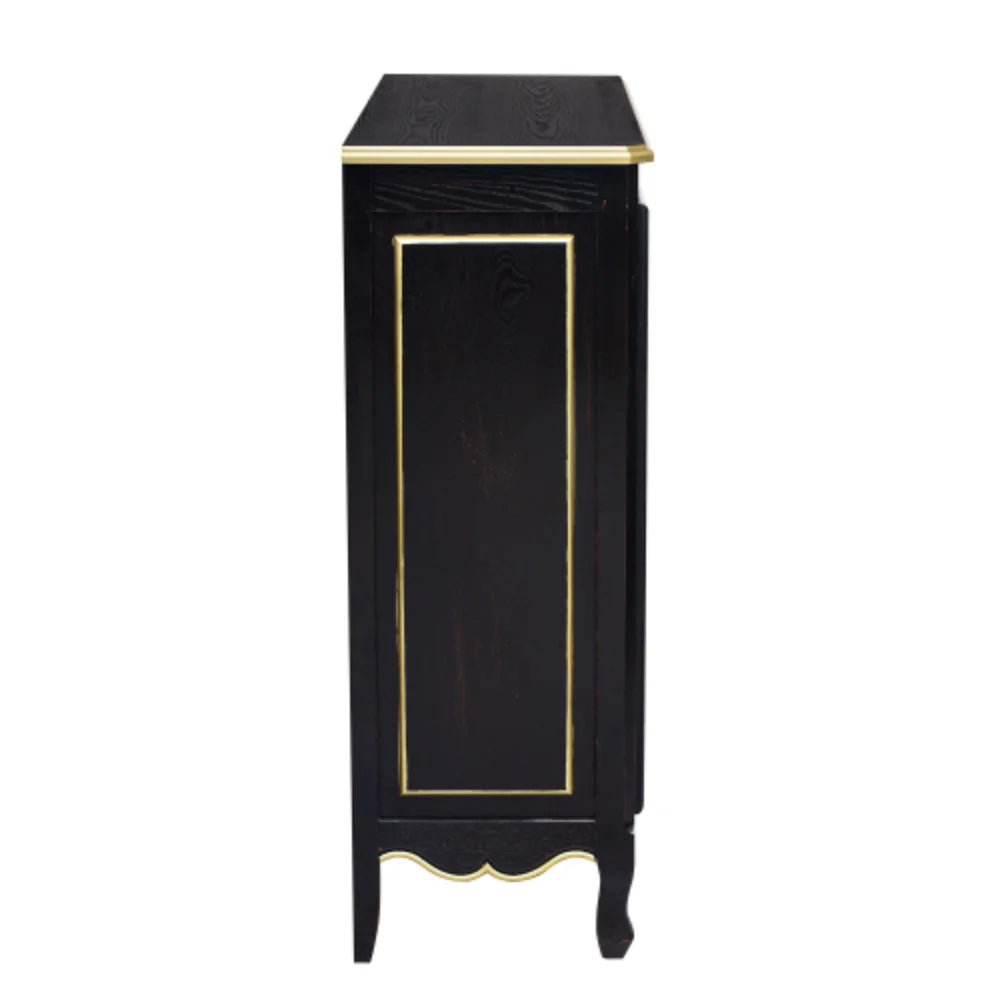 Black Storage Cabinet with 2 Doors W198
