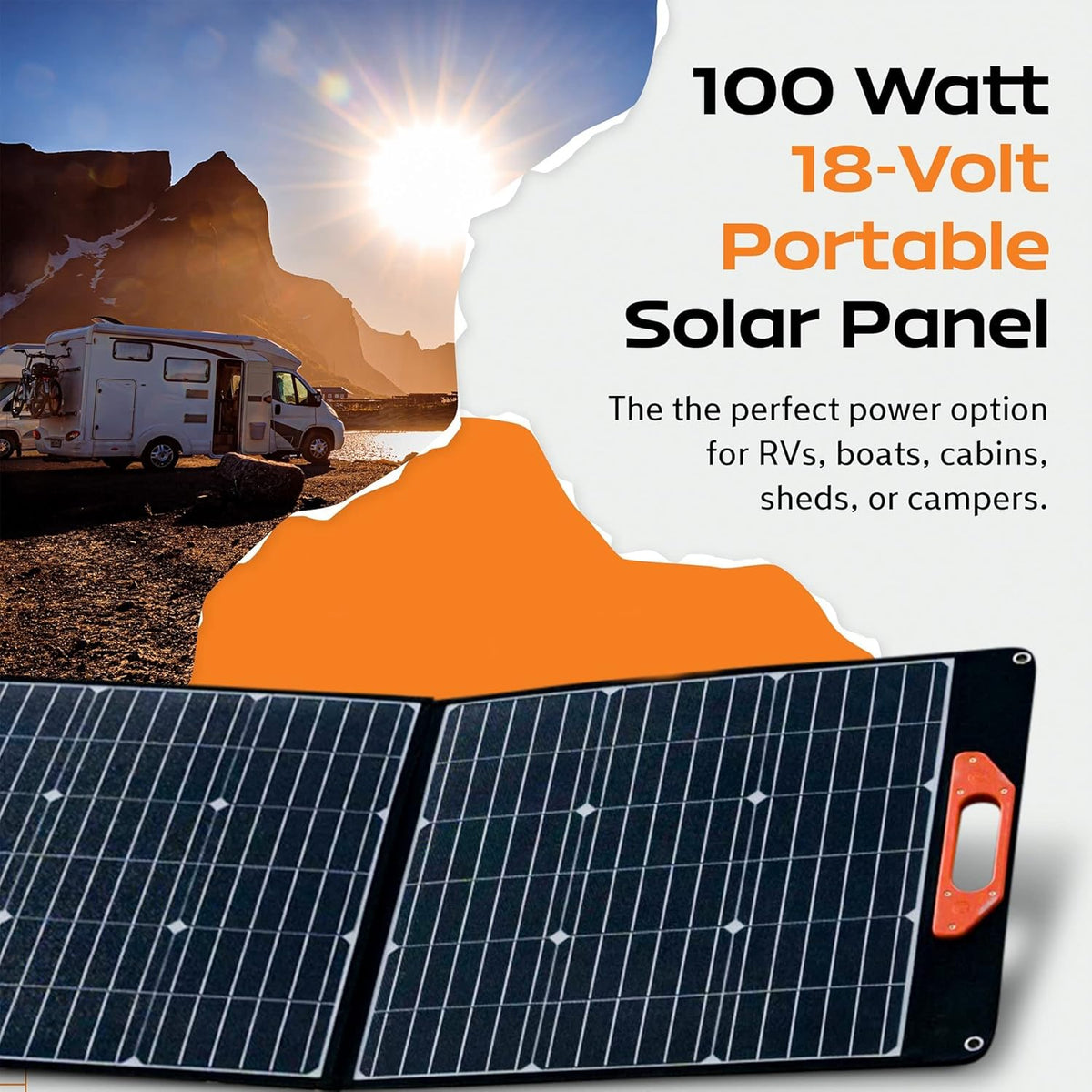 100 Watt 18 Volt Portable Foldable Solar Panel J169829