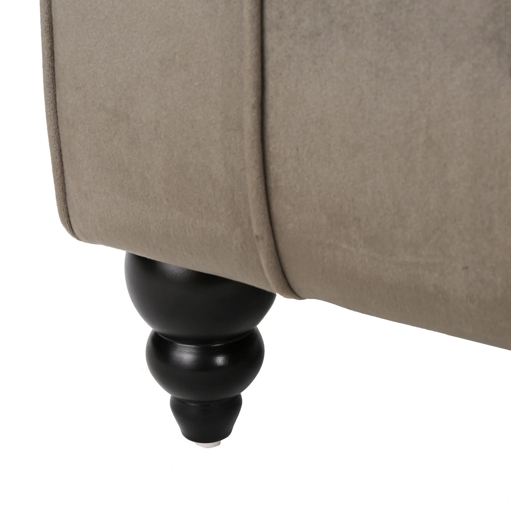 Gray Tufted Velvet Chaise Lounge R3168