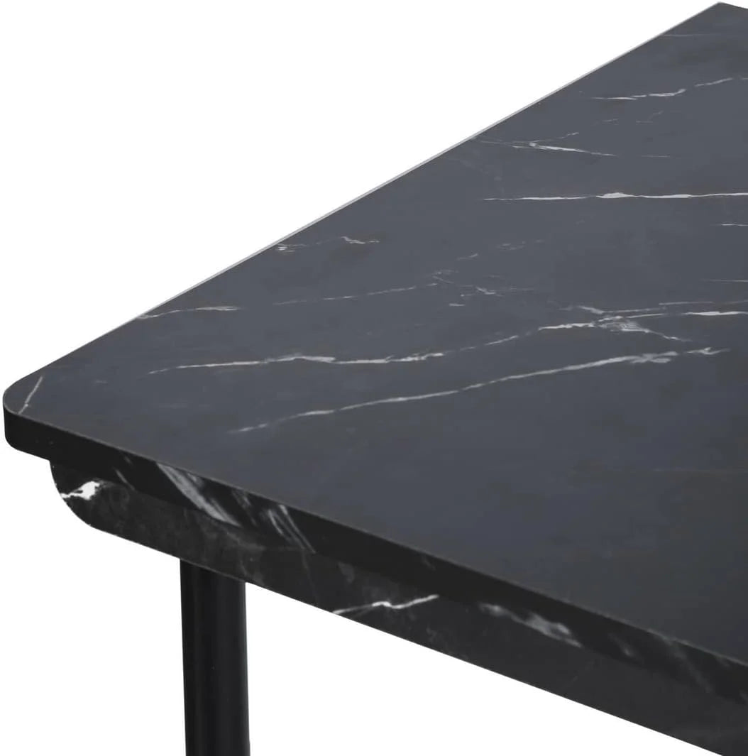 Black Vanity Desk with Removable Circular Mirror K770012