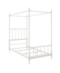 White Twin Metal Canopy Bed Frame S1007