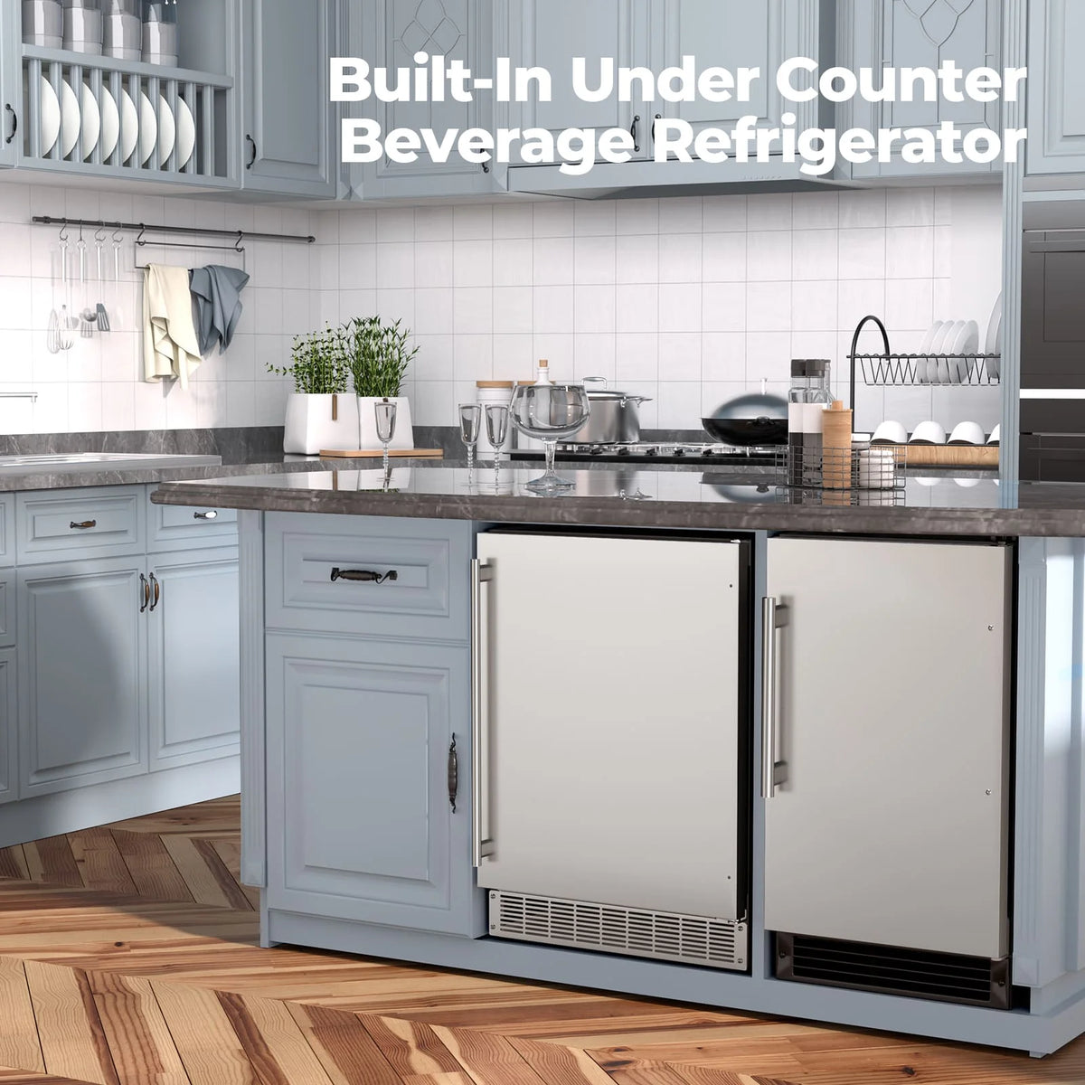 24" 5.4 Cu.Ft. Built-in Stainless Steel Beverage Fridge N24496