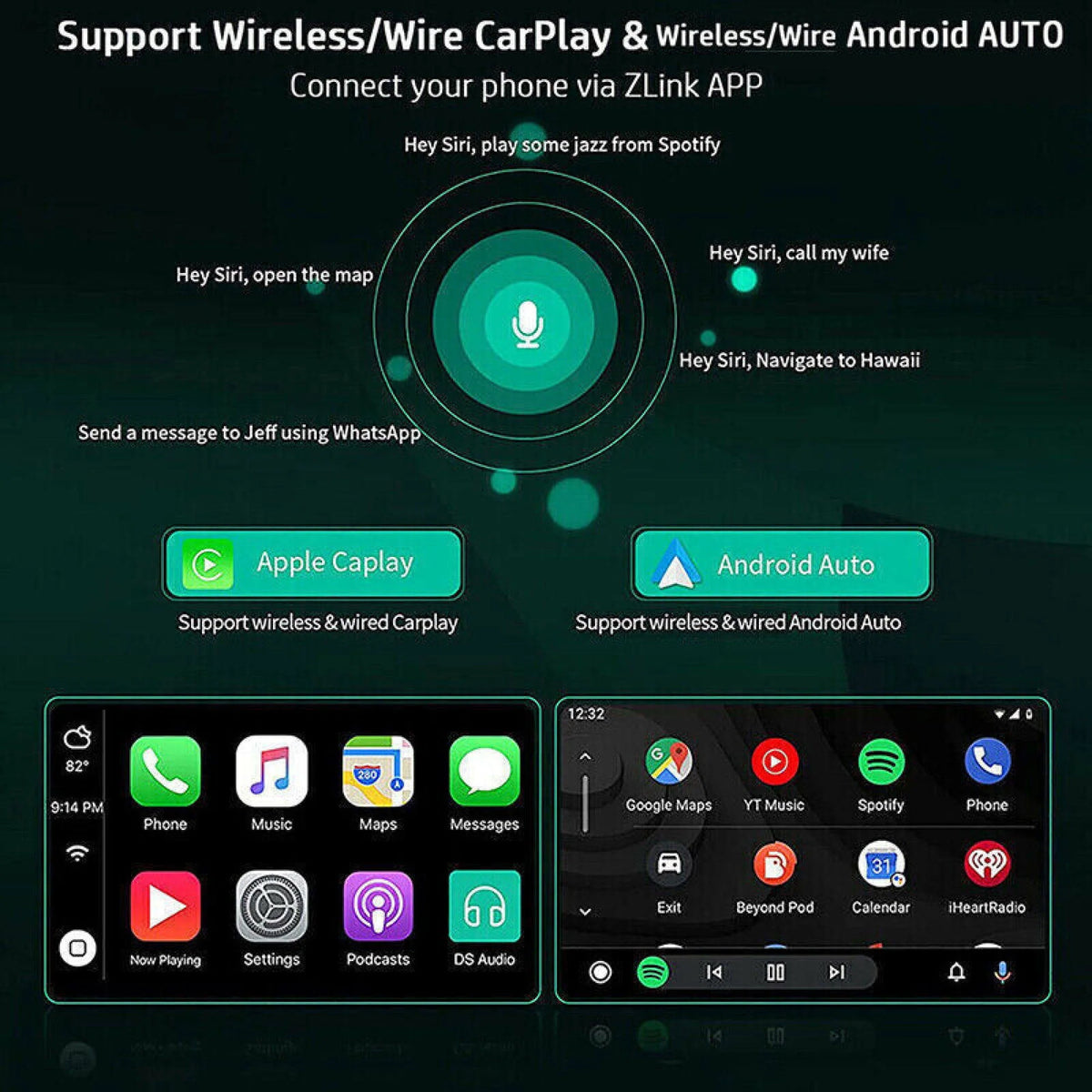 9'' Android 12 Carplay Car Radio Player Stereo GPS X9645