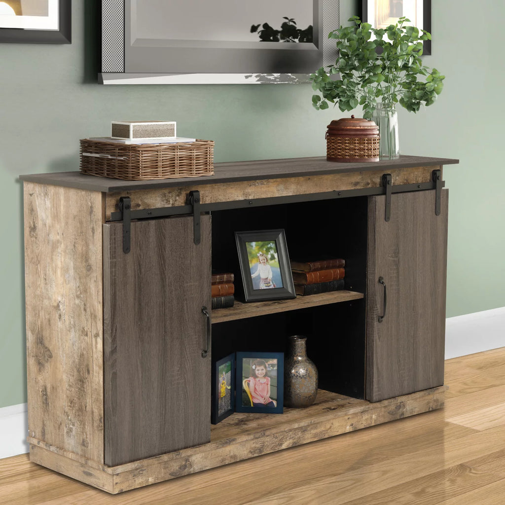 Six Drawer Storage Cabinet with Two Sliding Doors O967920