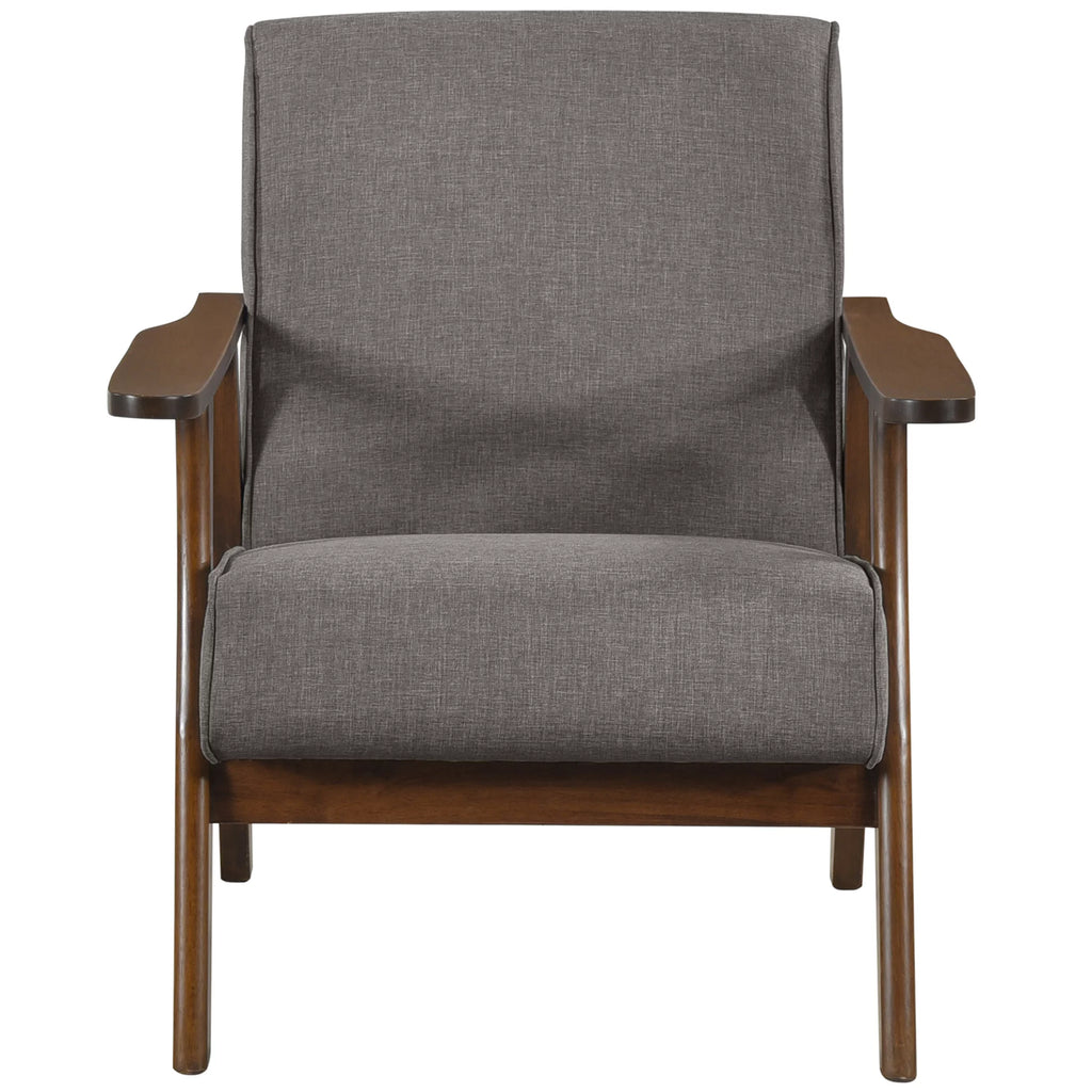Dark Grey Upholstered Linen Accent Chair C51042
