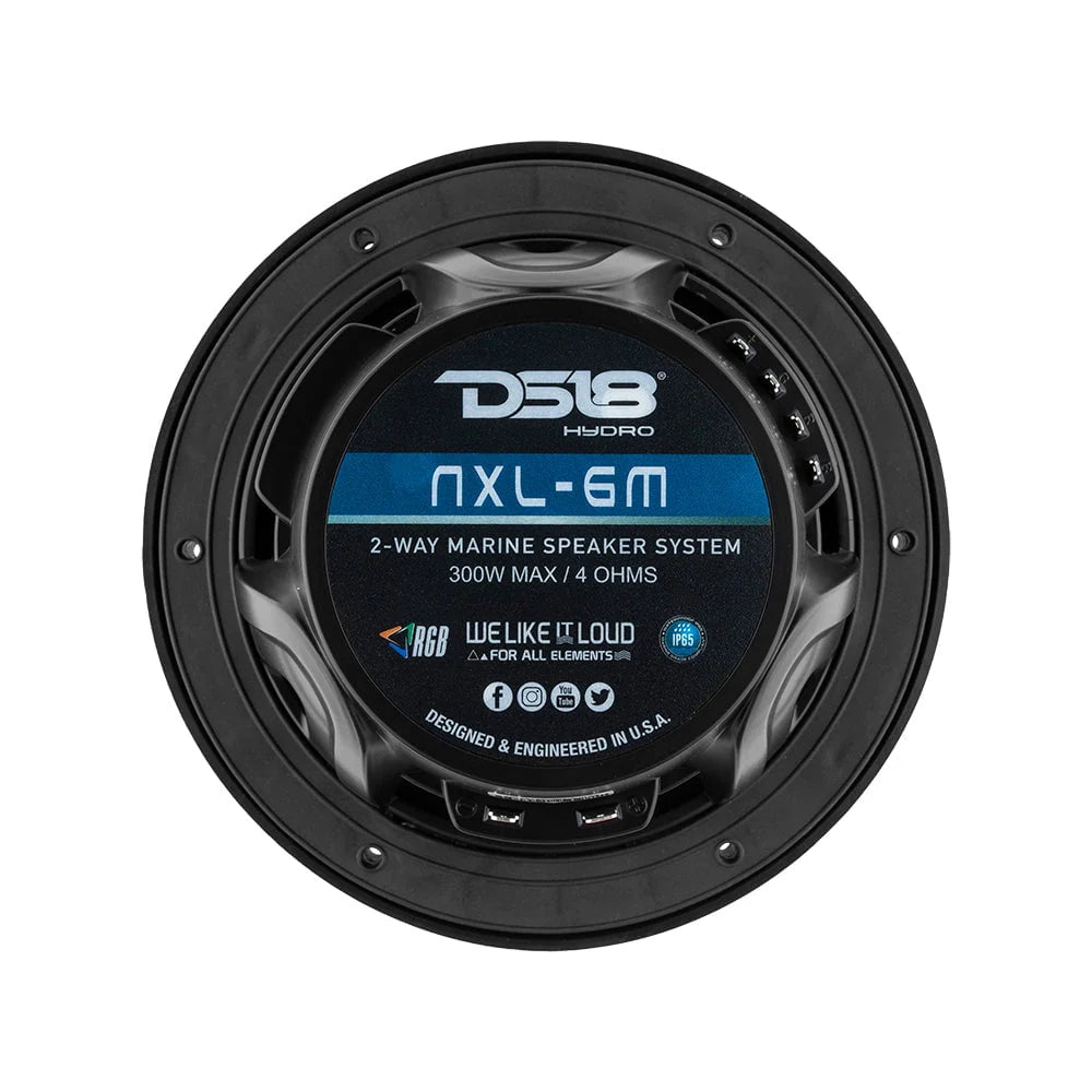 Black 6.5 2 Way Marine Speakers T2957