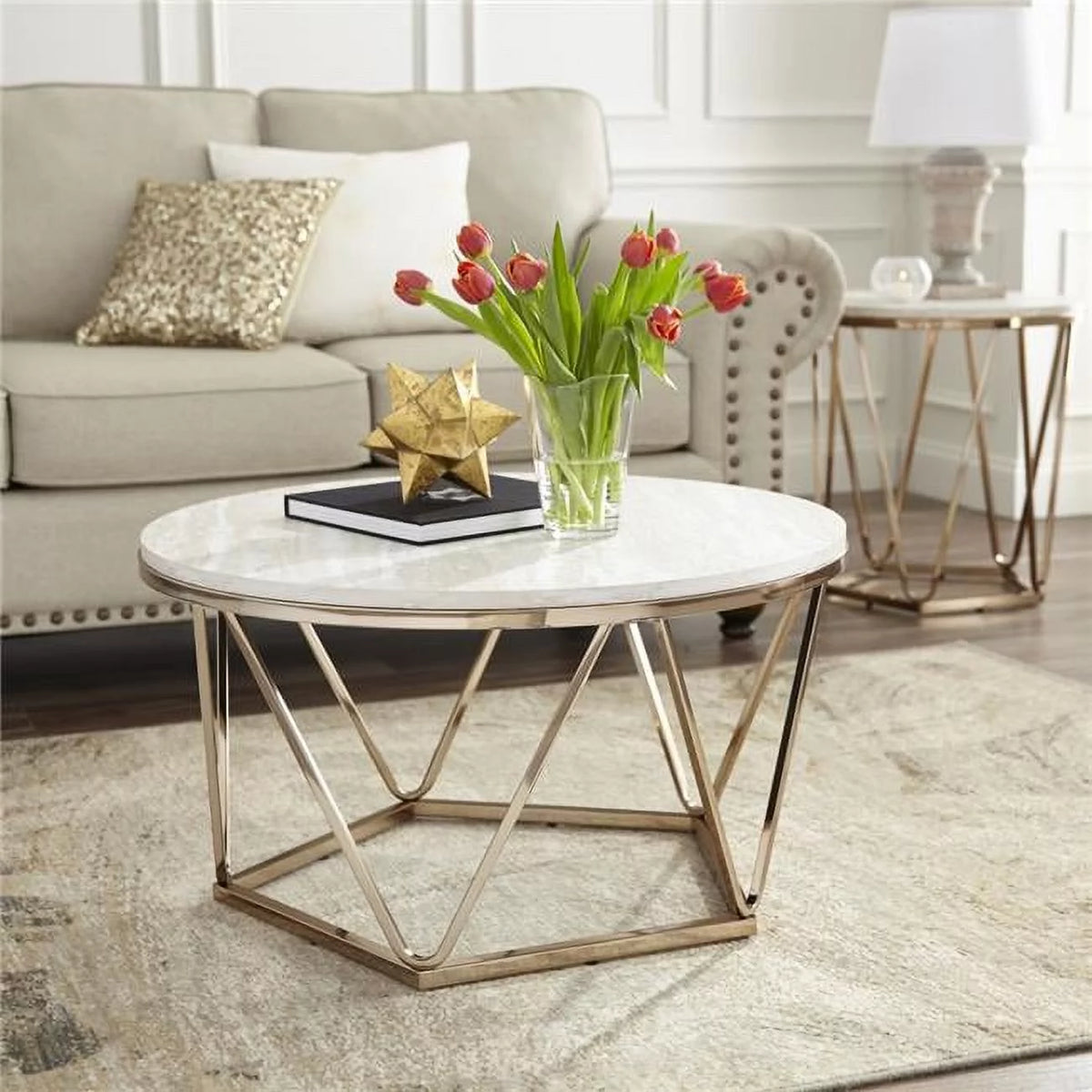 33 in. Round Coffee Table R717