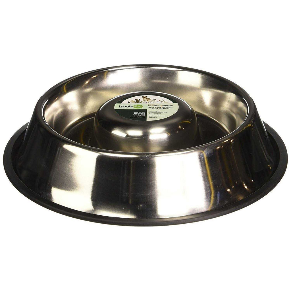 Stainless Steel Slow Feed Pet Bowl Z49016