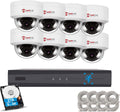 5MP 8 Channel IP PoE Security System with 2TB HDD and 8 Dome Cameras L1722
