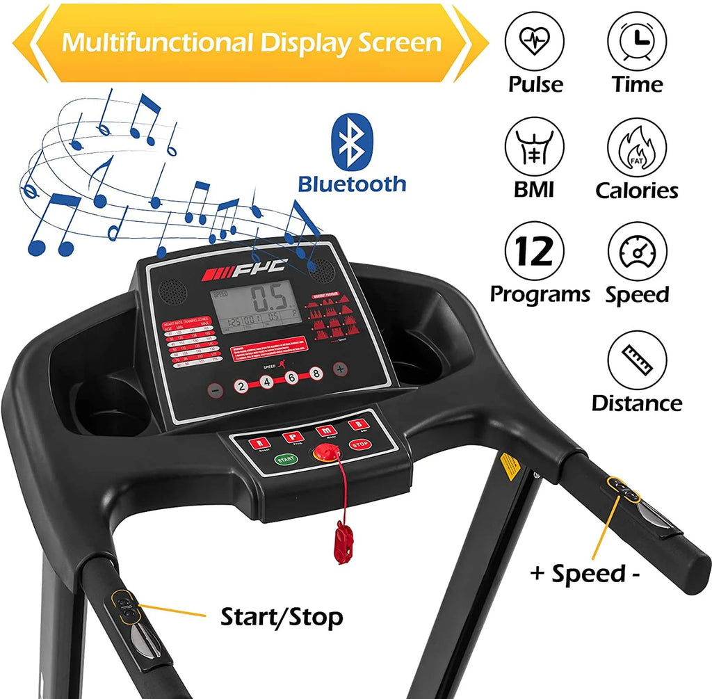 Folding Treadmill with Incline, 3.5HP H128