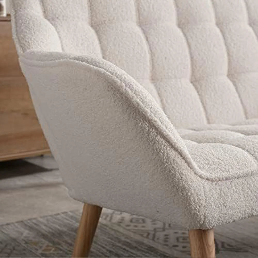 Sherpa Accent Chair with Ottoman Q6653