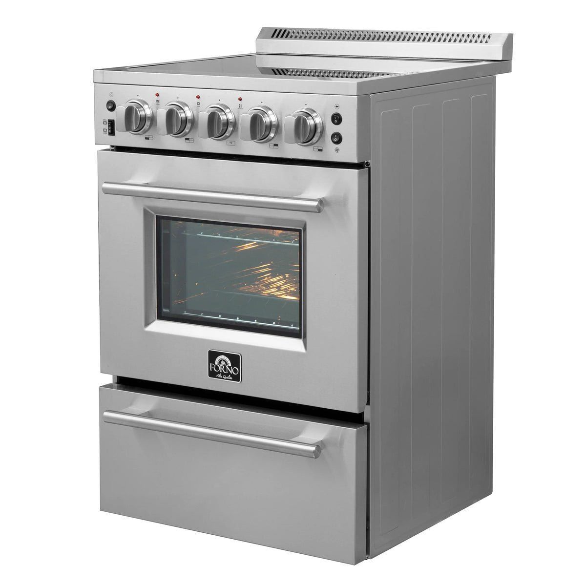 24 Freestanding Electric Range with 4 Element Burners in Stainless Steel D4197