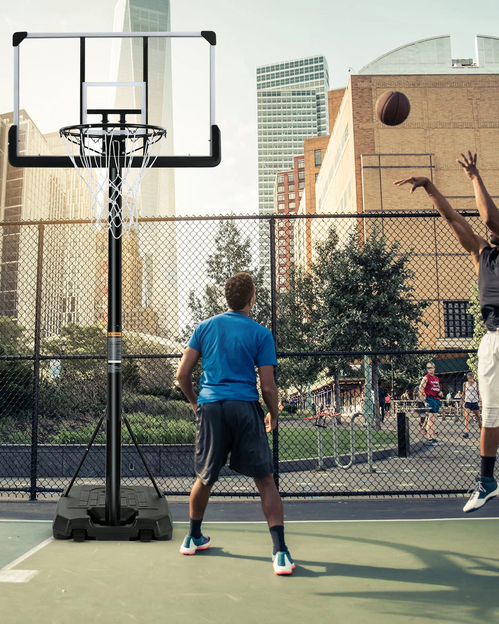 Portable Adjustable Basketball Hoop with 44 inch PVC Backboard N98242