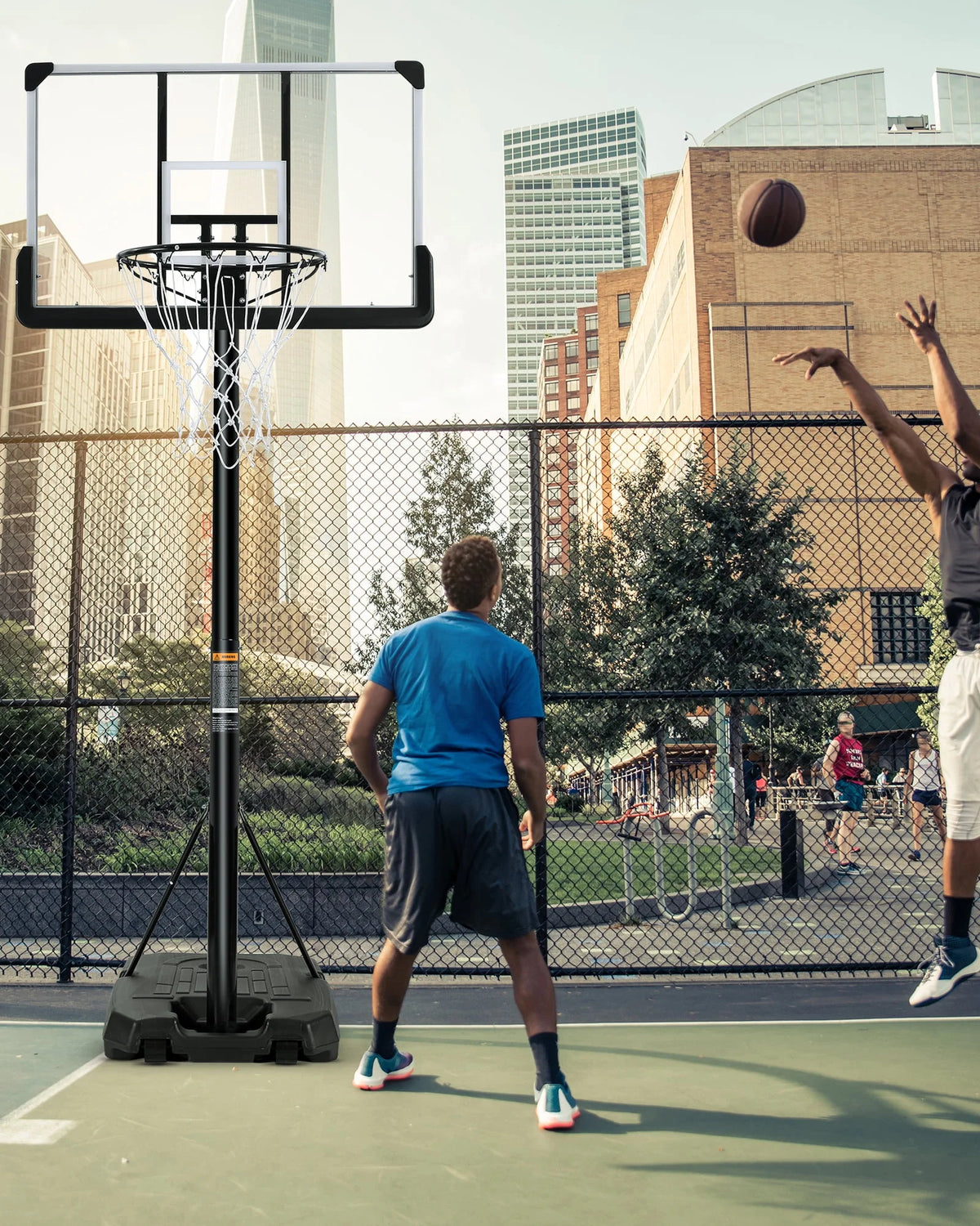 Portable Adjustable Basketball Hoop with 44 inch PVC Backboard N98242