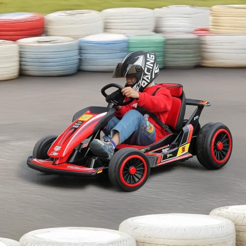 24V Battery Powered Electric Go Kart with 150 * 2 Motors, Red O4527