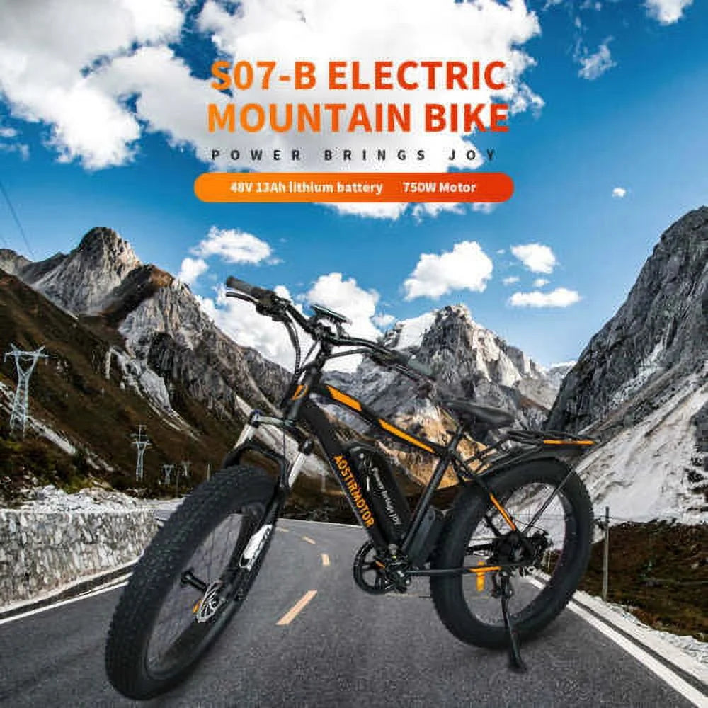 749W 48V 13AH Electric Mountain Bike with Rack L32260