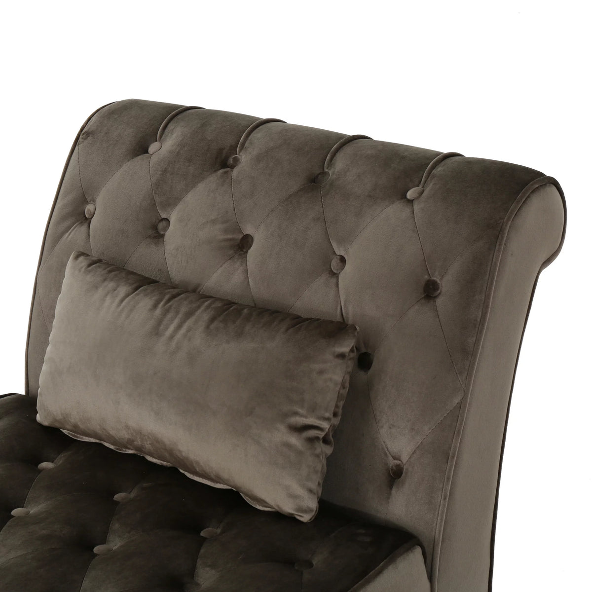 Gray Tufted Velvet Chaise Lounge R3168