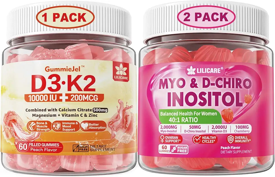 Vitamin D3 K2 Gummies & Inositol Gummies U13556