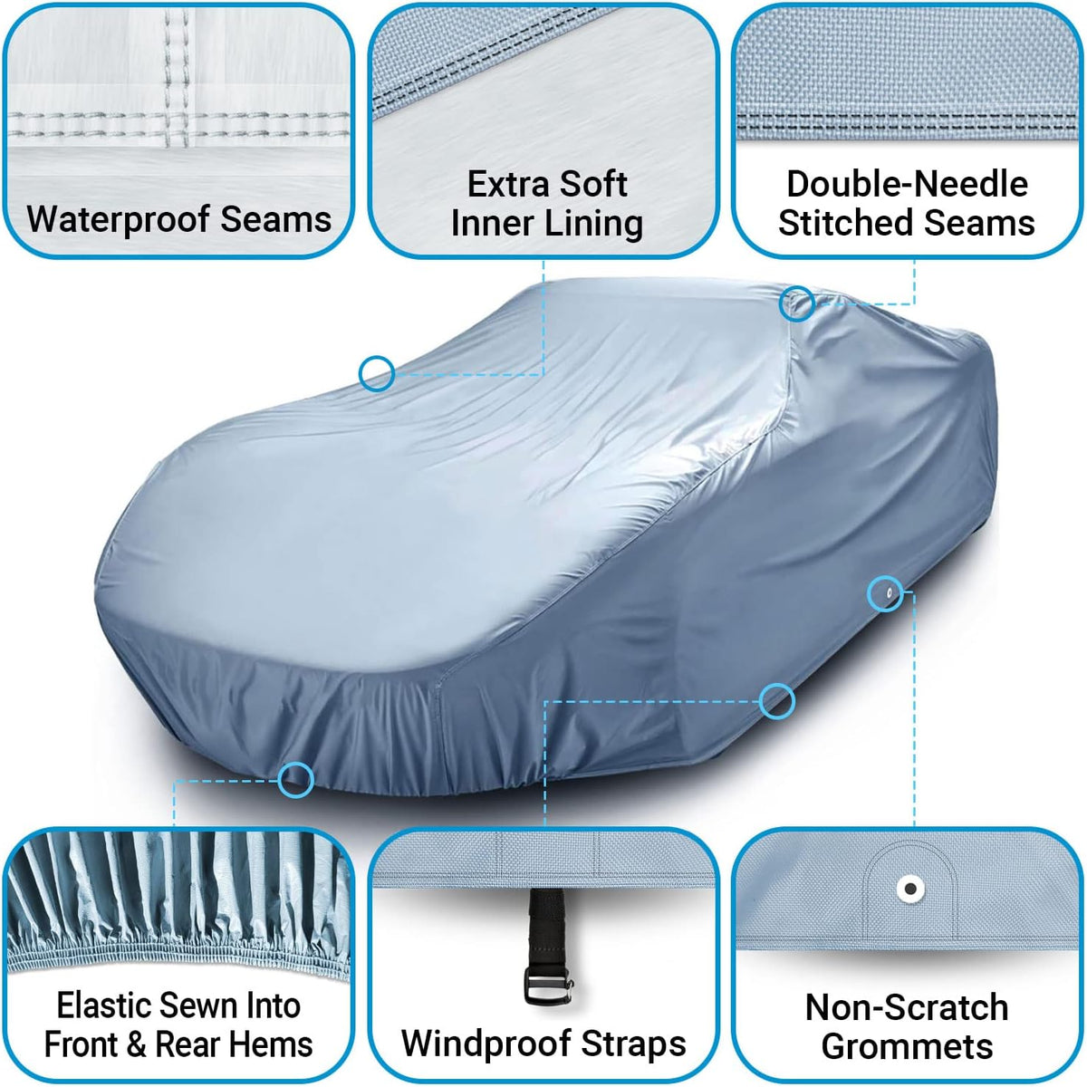 Waterproof All Weather Car Cover with Straps F166591
