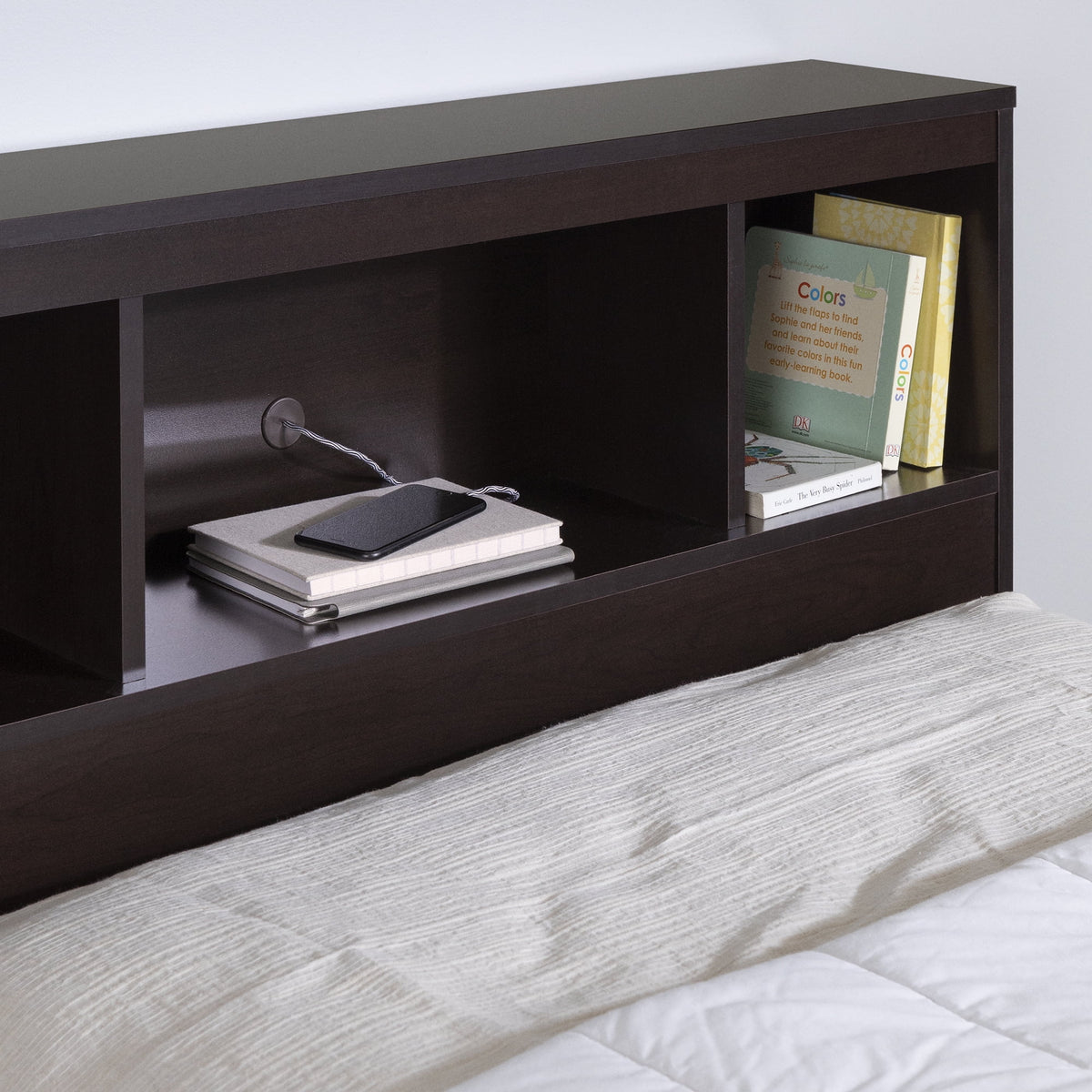 Twin 3 Drawer Storage Bed with Bookcase Headboard C437243