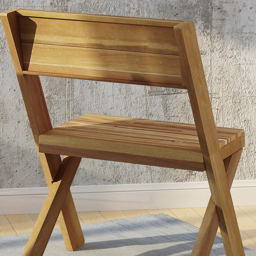 Acacia Wood Chairs Set of 2 Z267