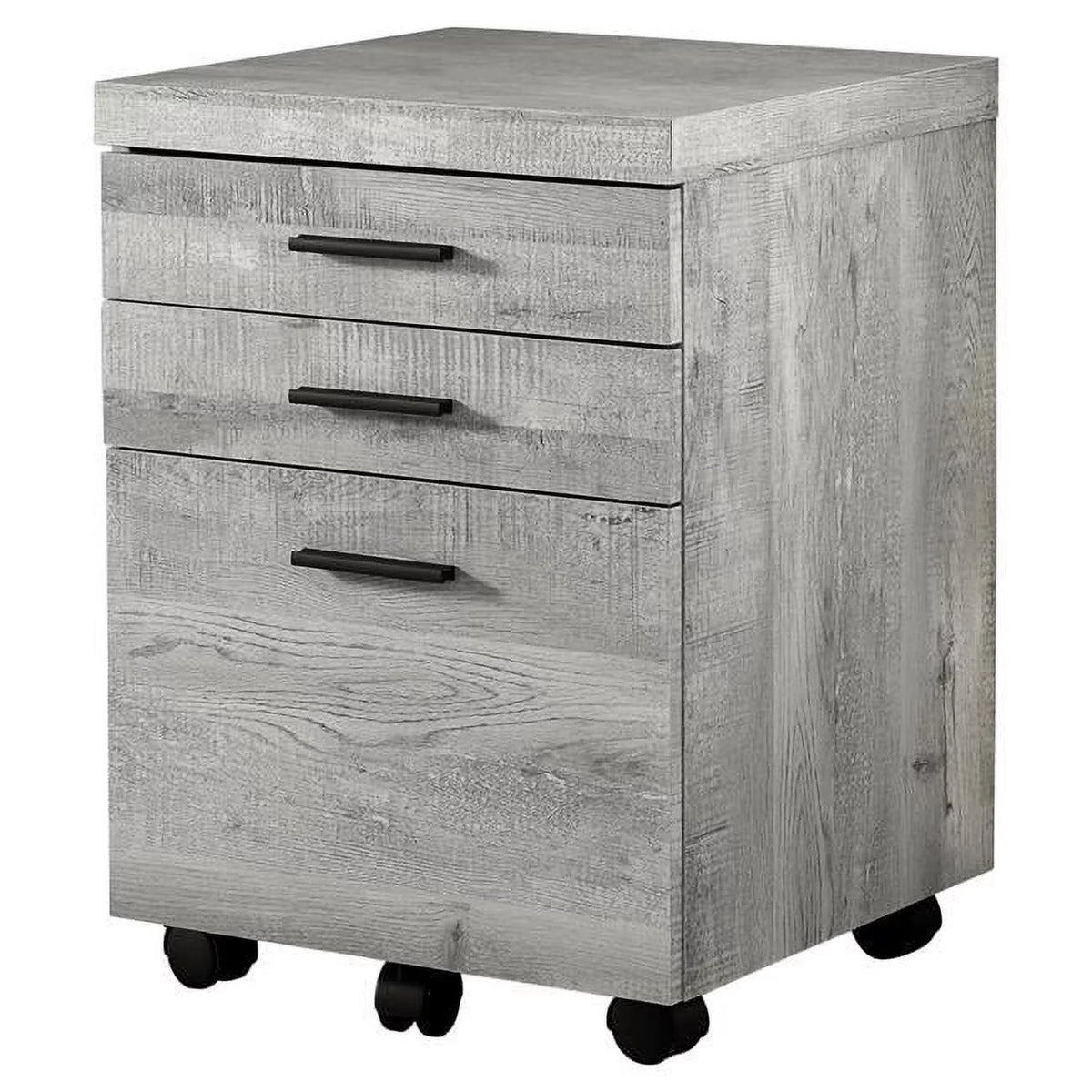 3 Drawer Grey Reclaimed Wood Filing Cabinet S329