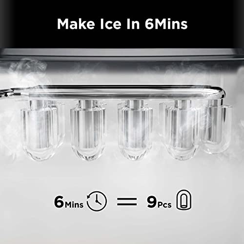 Countertop Ice Maker with 2L Capacity, 26lbs in 24Hrs, 2 Sizes Bullet Ice O7934