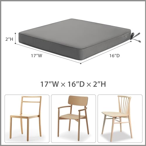 19"W x 19"D x 2"T Set of 4 Waterproof Outdoor Chair Cushions I835