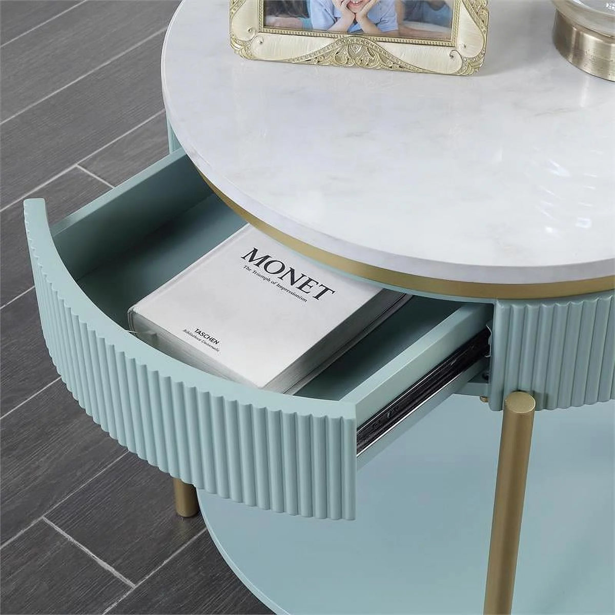 Contemporary Wood 1-Drawer End Table U648