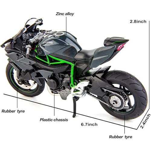 1:12 DieCast Motorcycle Model Black Q210