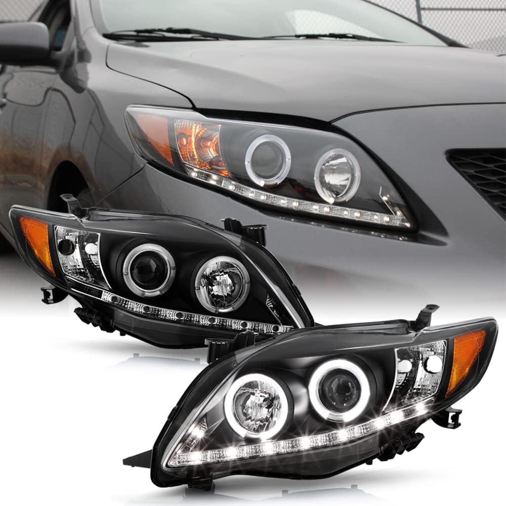 Black Housing Projector Headlights L7424