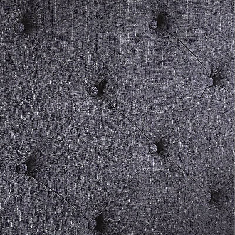 Blue Fabric and Wood Wingback California King Bed V64333