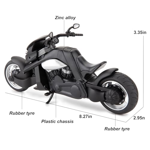 1:12 DieCast Motorcycle Model Black Q210