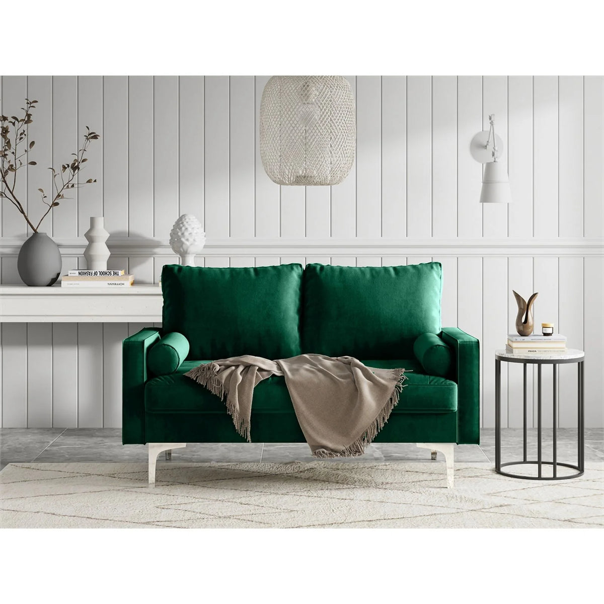 Green Velvet Loveseat A1400