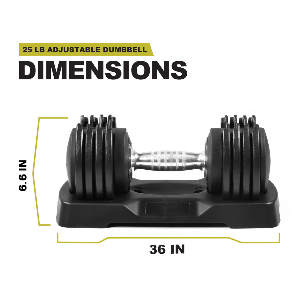 5-25lb Adjustable Dumbbell Black T338