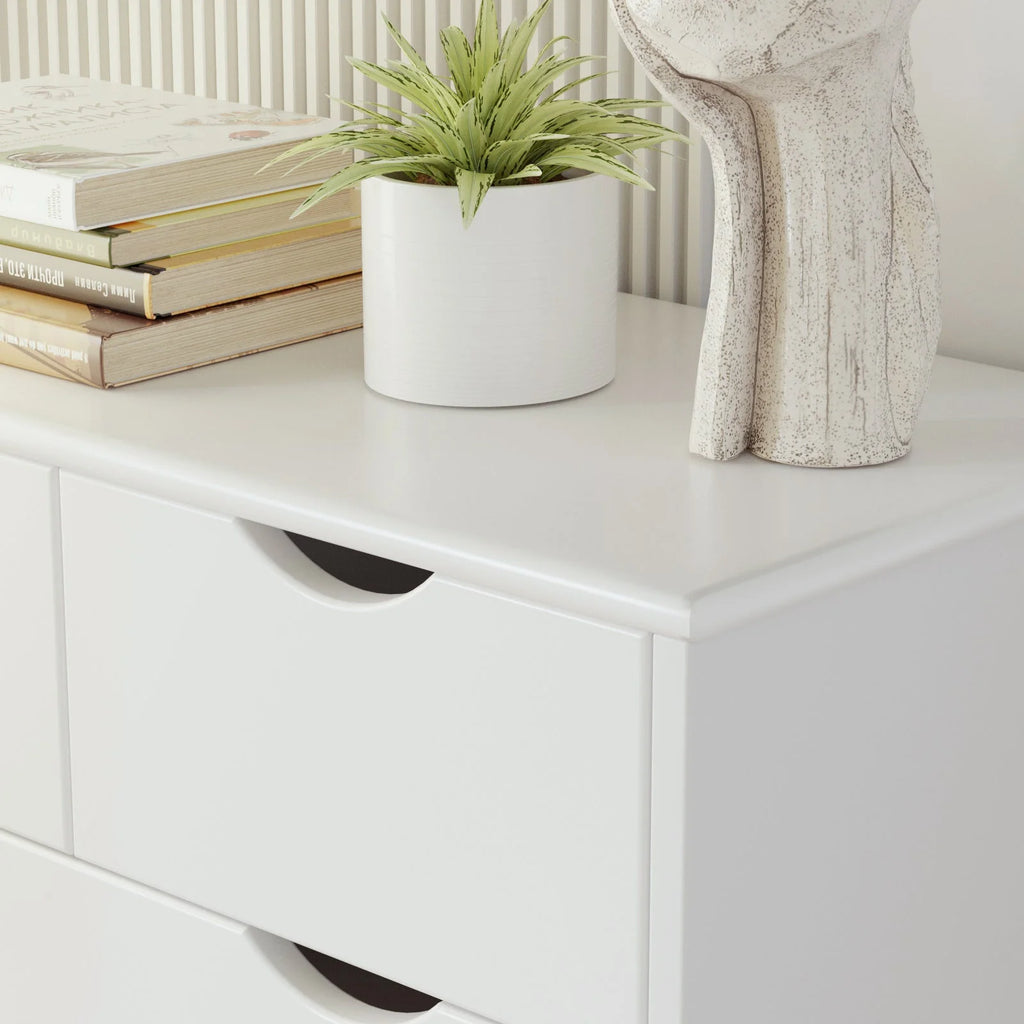 White 6 Drawer Wood Dresser Y2234