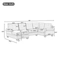 120" U-Shaped Corner Sectional Sofa Grey Z206966