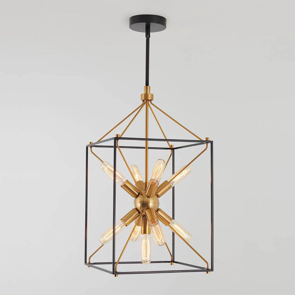 9-light Pendant Black & Gold P69841