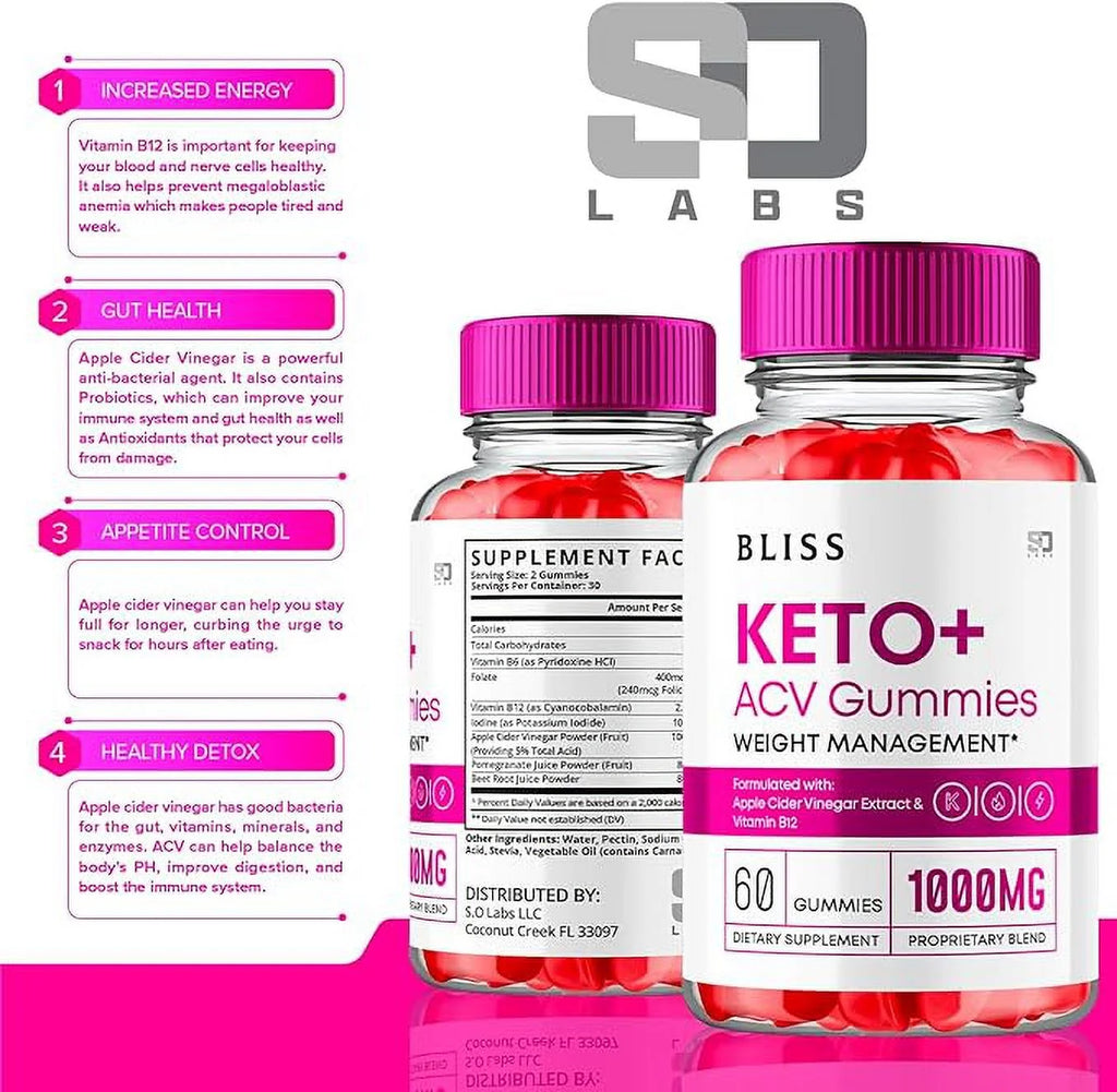 Keto Gummies Apple Cider Vinegar Supplement 180 Gummies D9714