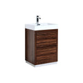 30 in. Free Standing Walnut Bathroom Vanity Q46983